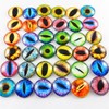 Julie Wang Drachenaugen Cabochons aus Glas rund sortierte Größen 20