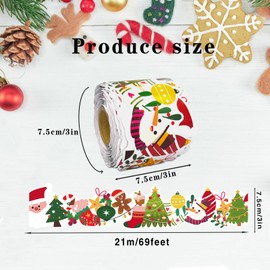 68.9 Feet Christmas Bulletin Board Border，Santa Claus Christmas Tree Trim Border Christmas Decoration，for Christmas Themed Party Classroom Office Decoration