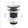Universal Pop Up Drain Valve for Sink Drainage with Drain