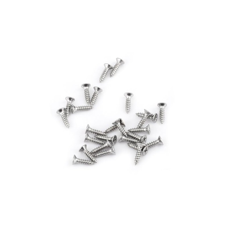 200 Uds M3 Acero Inoxidable SS304 Tornillos Autorroscantes Pan Flat