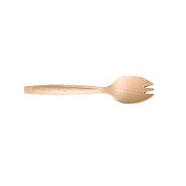 Perfect Stix Green Spork 145-24ct Birchwood Compostable Cutlery Spork, 5.7" Length (Pack of 24)