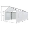 FORALEBEN Carport Replacement Side Wall Tarp Top for 10' x