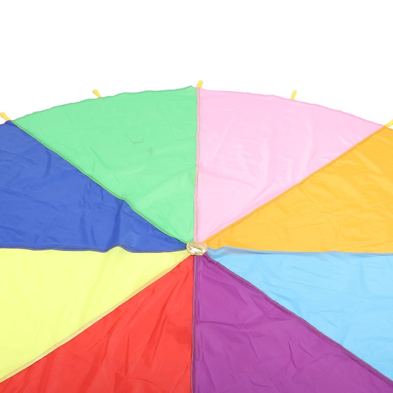 Kids Rainbow Parachute Physical Exercise Sensory Training Kindergarten Outdoor Group