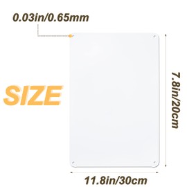 KeaJuidy Pack of 2 Sublimation Metal Blank Aluminium with 4 Holes 300 x 200 x 0.65 mm Sublimation Transfer Wall Poster Frame Sublimation Spaces for Advertising Sign DIY Wall Decoration