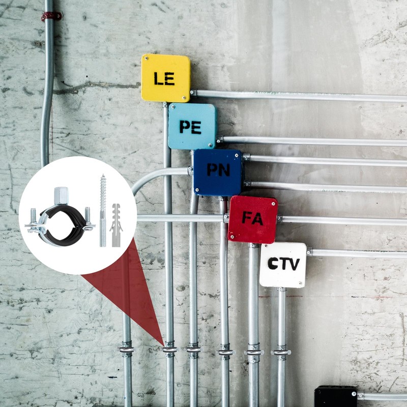 uxcell 4 Pcs Adjustable Pipe Bracket Clamp, 1-1/4"(32mm) Wall Ceiling