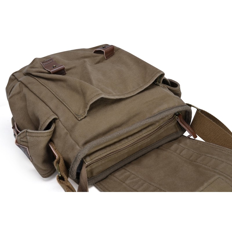 GOOTIUM Canvas Messenger Bag - Small Vintage Shoulder Purse Crossbody