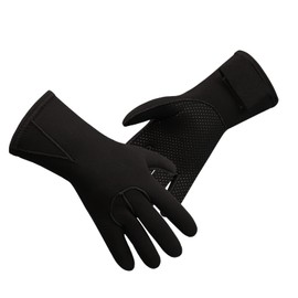 Unisex Wetsuit Gloves 3mm Neoprene Gloves Aquatic Diving Gloves Thermal Swim Gloves with Wrist Strap Snorkel Gloves Anti-slip Sailing Gloves for Men Women Adult Water Sports Surfing Kayaking Boating