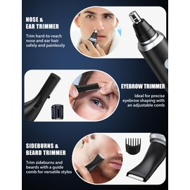 FONCOOD 3-in-1 Nose and Ear Trimmer for Men & Women