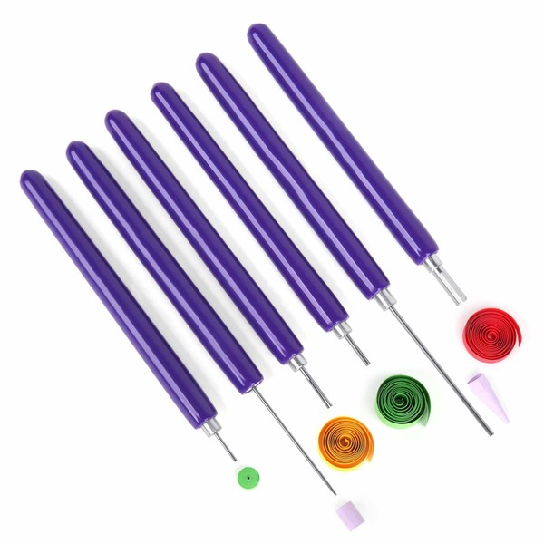 Paper Quilling Tool, 6pcs Slotted Quilling Tools, Different Sizes Quilling