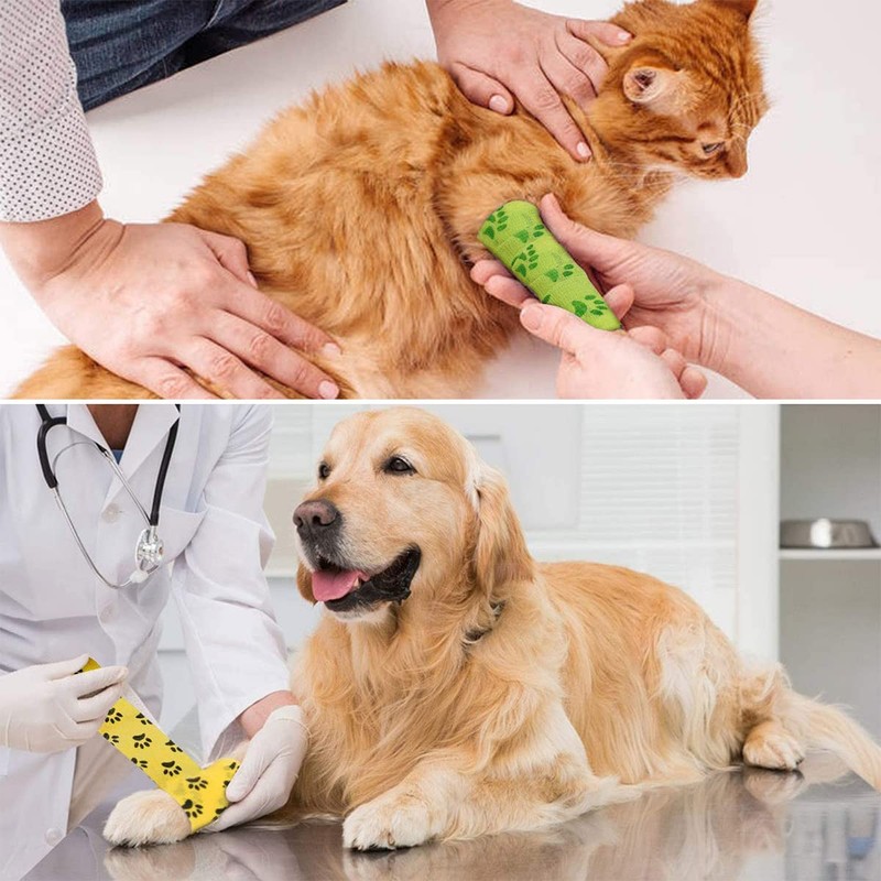 サムコス ペットフレックス テーピング 自己粘着包帯 5.0cm*4.5m 犬用 猫 不織布 伸縮性 通気性
