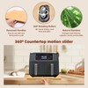 360° Rolling Tray Bamboo Appliance Slider for Kitchen Appliances, for