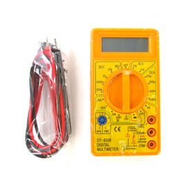 American Educational DT830B 7-1306-41 Digital Multimeter, 750VAC, 1000VDC, 10 Amp, 2000 Kilohms