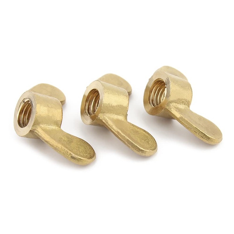 CONPHERON Brass Wing Nuts Metric Thread Butterfly Nuts M10 Pack