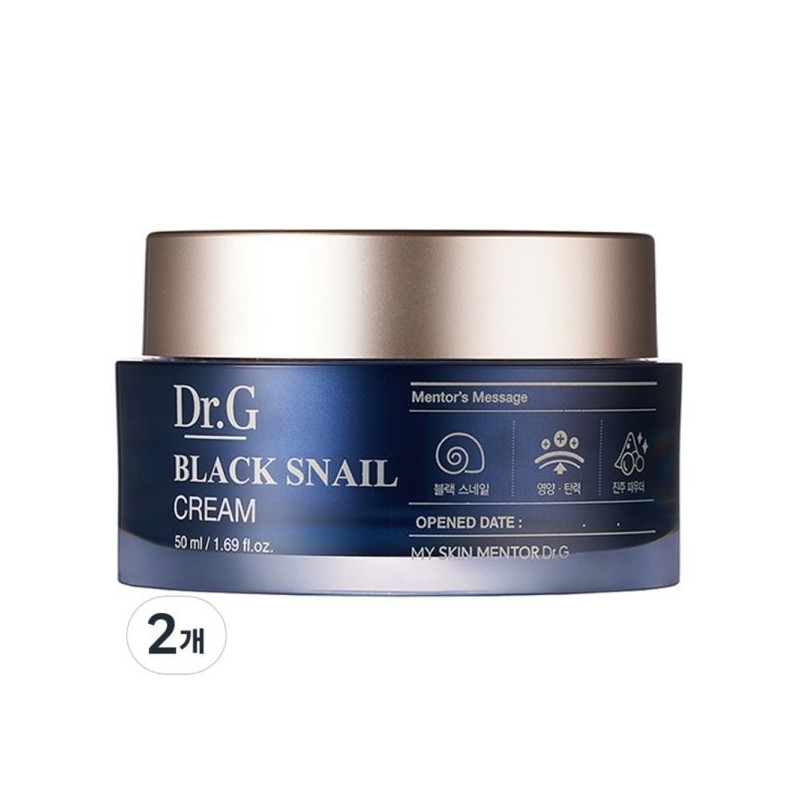 Dr.G 미라클하우스 닥터지 블랙 스킨 보습 스네일 크림 듀오 50ml