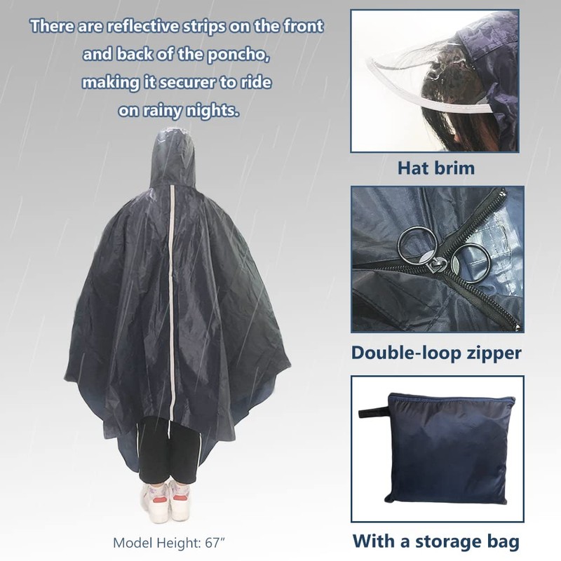 SunMelt Elderly Mobility Scooter Poncho, Wheelchair Rain Cape Cover Bicycle