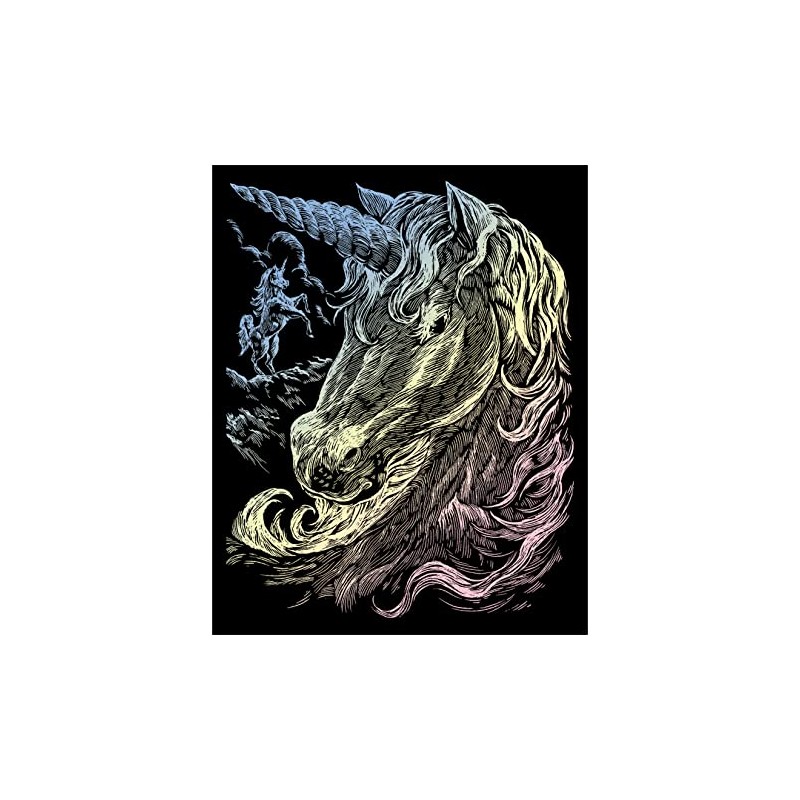 Royal & Langnickel Unicorn Hologram Effect Scratch Pictures for Children