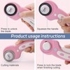 45mm Rotary Cutter for Fabric with 5pcs Extra Blades, Rotary