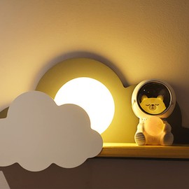 Astronaut Nachtlicht, Pet Astronaut Lamp, Spaceman Nacht Licht 3D Astronaut Haustier Katze Holding Mond Tisch Lampe Kinderzimmer Decor, Tier Atmosphäre Harz Nachtlicht