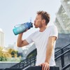 JAPORIA Borraccia 1.5L con Cannuccia, Marcatori Temporali, Senza BPA, a