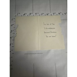 Vintage Uncle Christmas Card Greeting Card With Envelope Santa Sled Toys