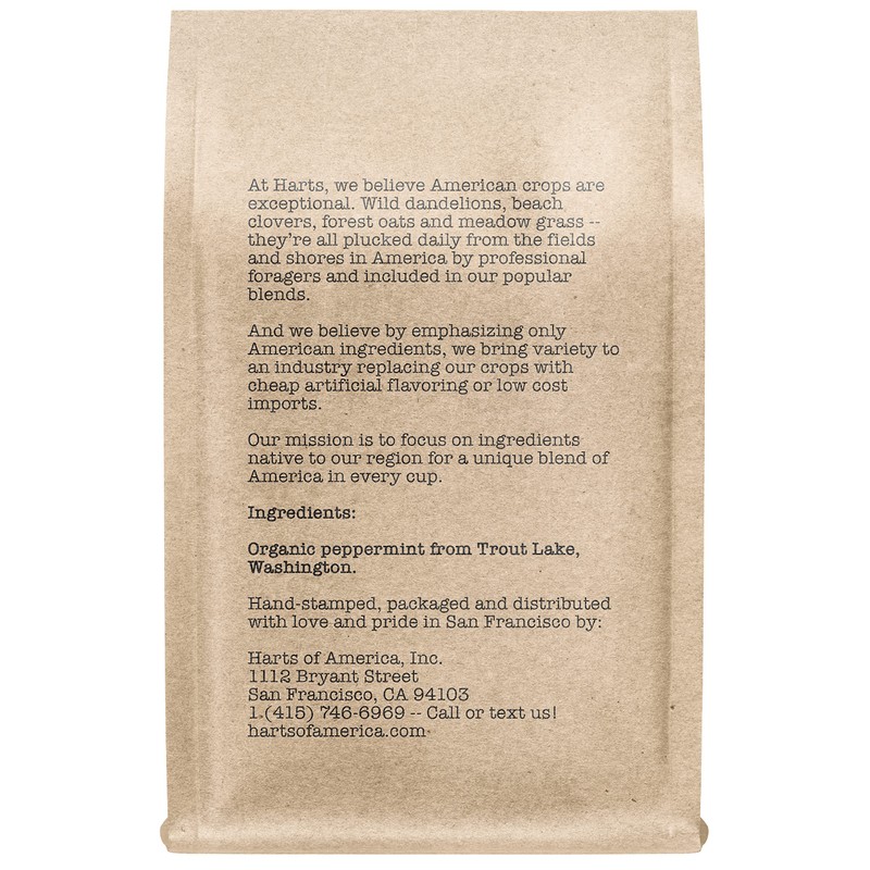 Organic Peppermint, 45-60 Servings, Eco-Conscious Zip Pouch, Caffeine Free, Pure