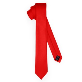 Ladeheid TMM-5 Classic Men's Tie, Matt, Perfect for Office & Festivities, Various Colours - Ideal for Business Meetings, Weddings, Size 150 cm x 5 cm, red