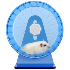 Hamster Wheel, Silent Wheels Hamster Wheel, Silent Wheel, Super Silent Hamster Exercise Wheels, Adjustable Stand Hamster Exercise Wheels, Quiet Rat Wheel (Diameter 14 cm, Blue)