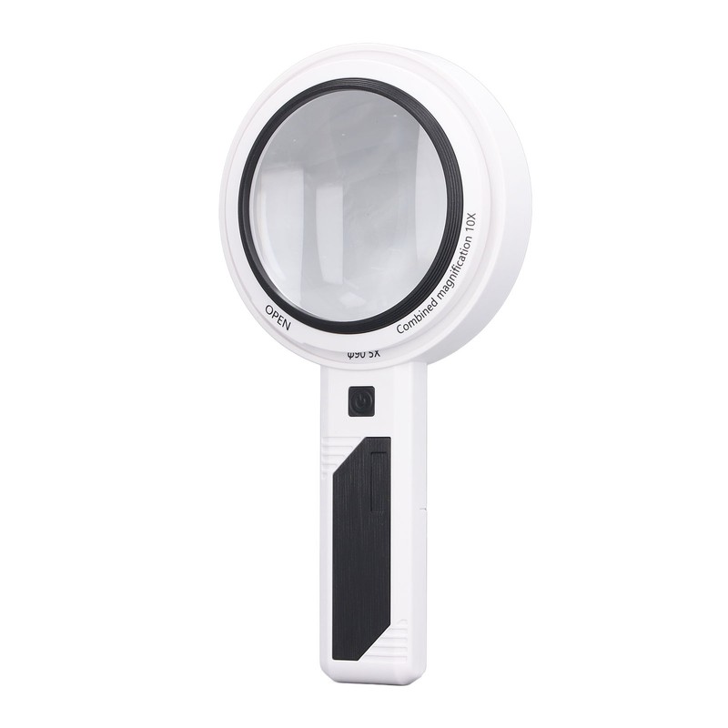 Magnifying Glass 5X 3X 10X Handheld Magnifier 3 Color Adjustable