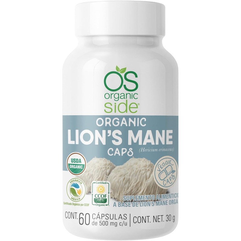 Organicside Cápsulas de Melena de León Orgánicas 60 Cápsulas Vegetales