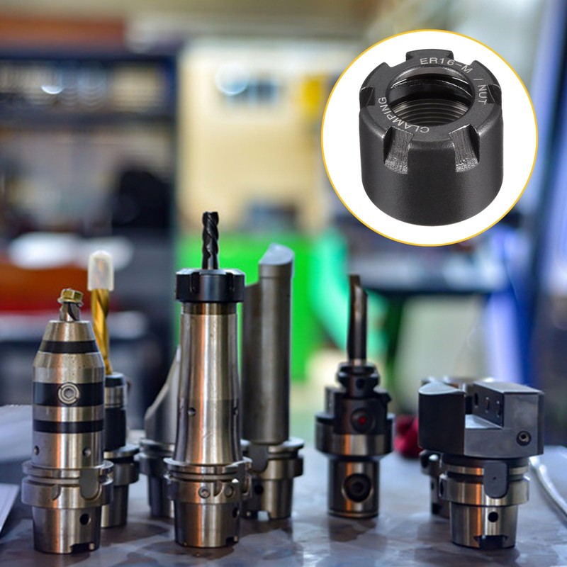 sourcing map 4pcs Clamping ER16M(M19) Collet Clamping Nuts for CNC
