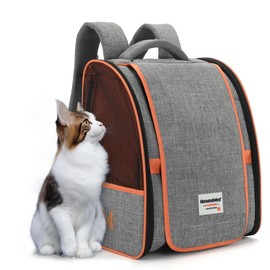 Montana West Cat Carrier Backpack for Small Medium Dog & Puppies with Blackout Curtains for Outdoor Adventures