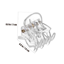 SAFIGLE 36 Pcs Mini Pearlescent Chunky Jaw Clips Transparent Plastic Hair Claws for Women and Durable Hair Accessories with Unique Teeth Design for Effortless Styling