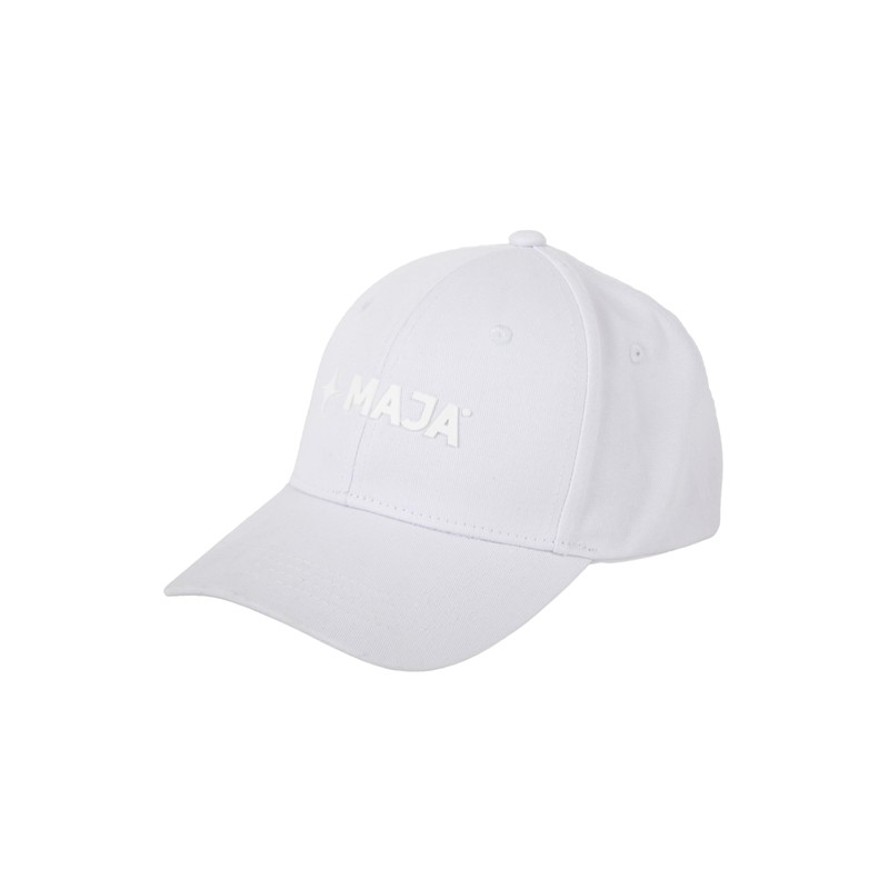 MAJA | Gorra Snapback Blanca con Logo, Ajustable