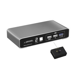 Terived 2 Port KVM Switch HDMI 8K@60Hz 4K@144Hz with Wired Remote Switching, USB3.0 HDMI2.1 Switch for Two Computers One Monitor, Digital Display Aluminum Body Cable inclued