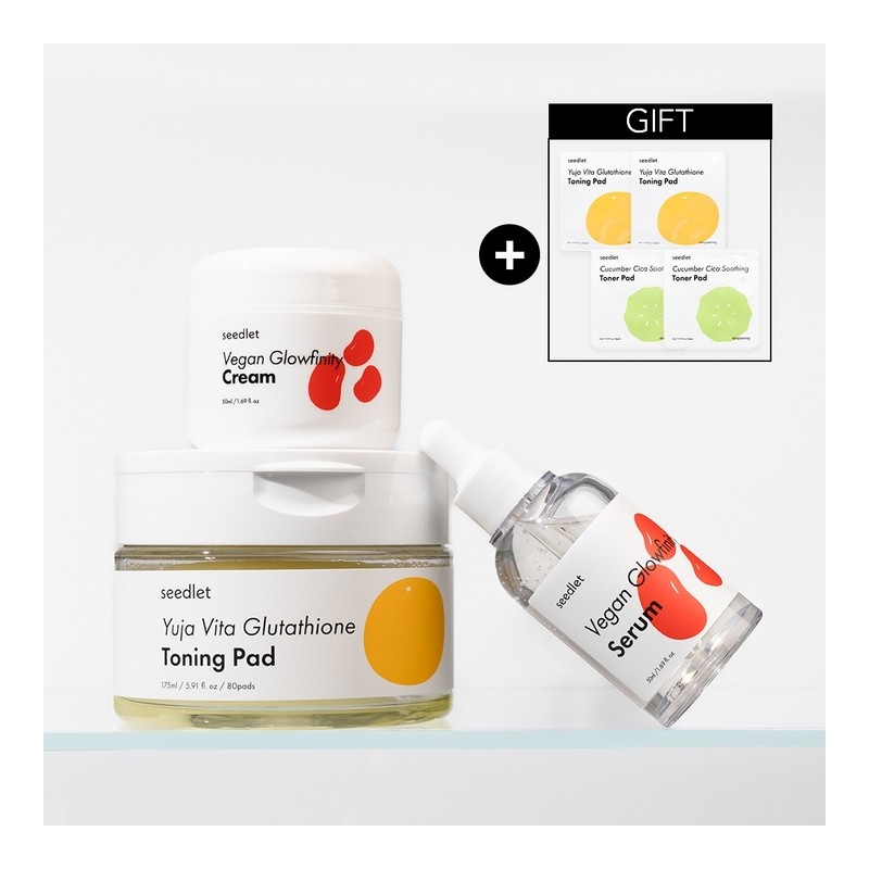 [Brightening set] Yuzu & glow 3 types + 4 portable