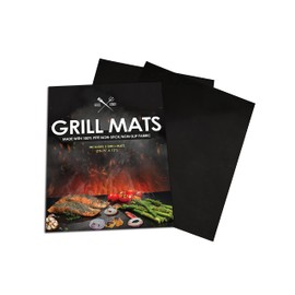 Grill Gods Grill Mat - Premium BBQ Grill Mats - Non Stick Non Slip Cooking Mats (Set of 2) - Easy to Clean and Reusable Grilling Accessories - 15.75 x 13 Inches
