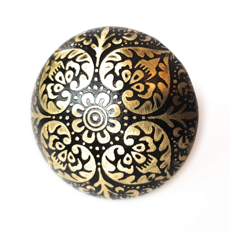 French Furniture Fittings Set of 6 Brass Door Knobs (FFF)