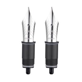 Set of 2 Replacement Fountain Pen Number 8 Medium Nibs Compatible with C2000 and C80 Silver
