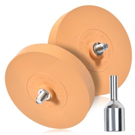 SPEEDWOX 2 Pack Decal Remover Eraser Wheel Rubber Eraser Wheel Decal Remover Tool for Drill Removes Car Stripes Vinyl Tapes and Graphics for Cars, RV, Motorcycles Sticker Remover Tool Yellow