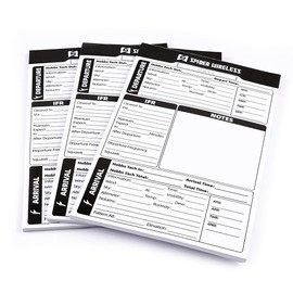 R SPIDER WIRELESS Pilot Kneeboard Notepad, IFR Flight Notepad for Pilot, Aviation Pilot Bag Accessory, Fits Most Aviation Kneeboards, 3 Pack