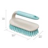 JVL Pro Clean Anti-Bacteria Scrubbing Brush with Handle, Blue, One