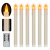 wemarry Flameless Taper Candles Realistic Flickering Flame, Battery Operated, Remote