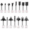 UTRUSTTO Router Bits 1/4 Inch Shank 15 Pieces, Tungsten Carbide
