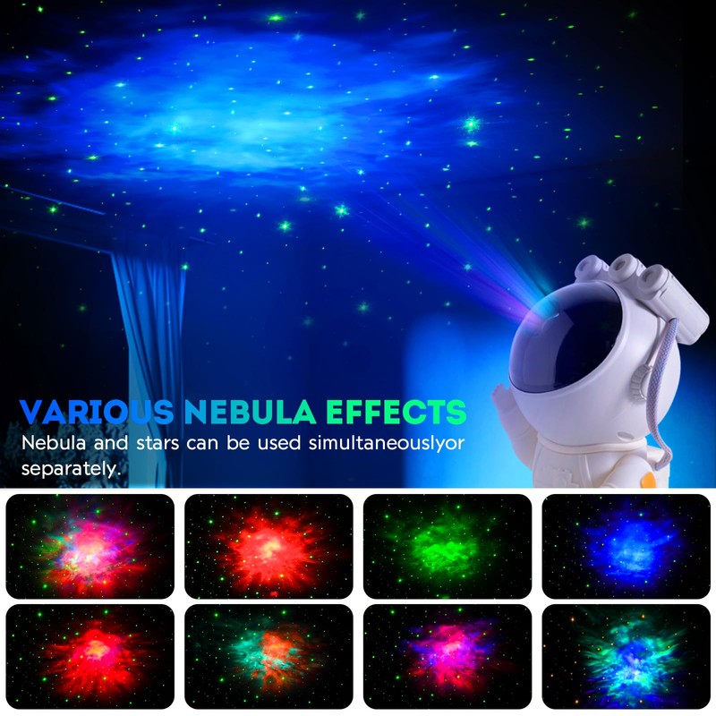 LED Astronaut Starry Sky Projector, Spaceman Galaxy Star Projector Night