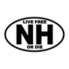 CafePress New Hampshire Live Free Or Die Oval Car Magnet,