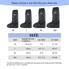 XXXFLOWER Waterproof Rain Boot Shoe Cover Foldable Non-Slip Waterproof Boot Covers for Rain,Gardening,Hiking,Outdoor M