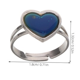 Beavorty 2Pcs Mood Temperature Ring Color Changing Open Ring for Women Teens for Holidays Special Occasions Reflects Mood with Temperature Change