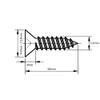 5.5mm x 60mm Phillips Countersunk Self Tapping Screws Steel Tappers