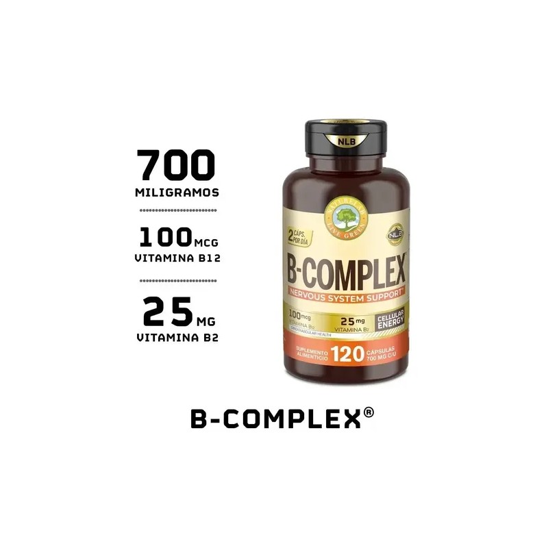Complejo B Sistema Nervioso 120 Cáps De 700mg B-complex, Naturelab