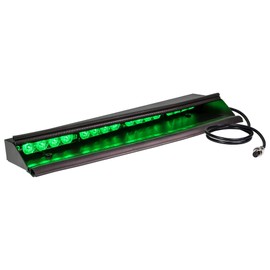 LAMPHUS SolarBlast 18" 16-Watt LED Emergency Visor Light - Passenger Side [Universal Fit] [48 Flash Patterns] [12.5 ft Cord] Interior Dash/Windshield LED Strobe Light Bar - Green